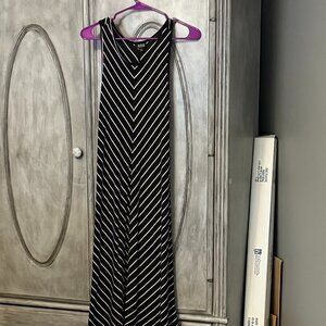 ANA Long Dress Black and White - Medium